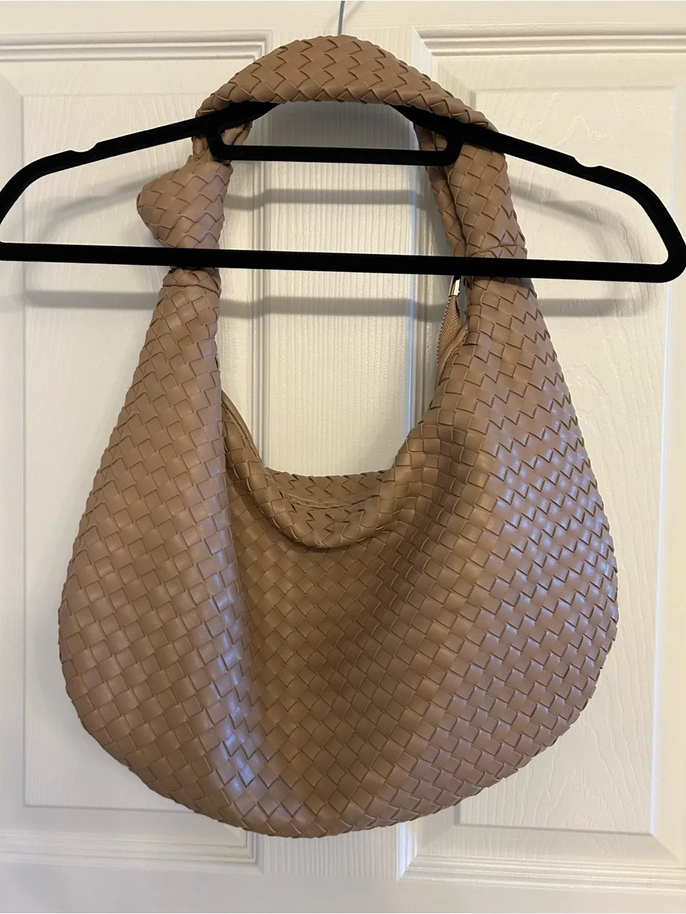 Melie Bianco Anthropologie Woven Hobo Shoulder Bag - Taupe
